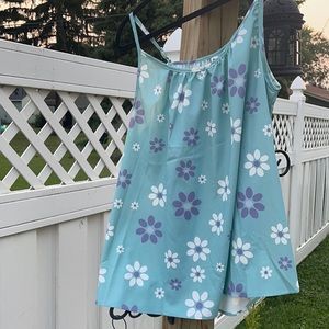 Blue Floral Tank